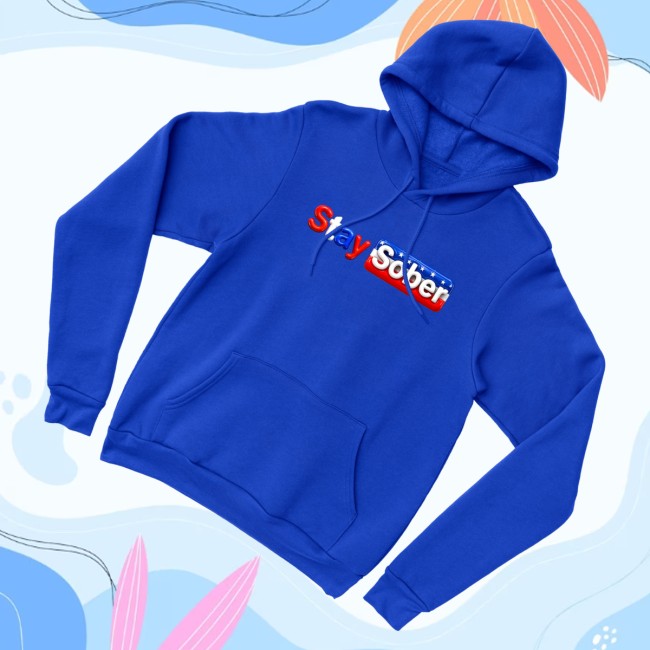 D'aydrian Harding Merch Store Stay Sober America Blue Hoodie