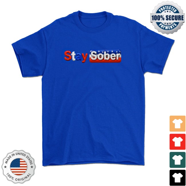Daydrian Harding Merch Store Stay Sober America Blue Tee