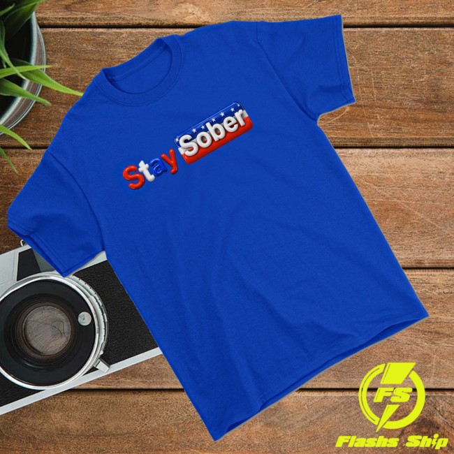 Daydrian Harding Merch Store Stay Sober America Blue Tee