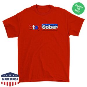 D'aydrian Harding Merch Store Stay Sober America Red Tee
