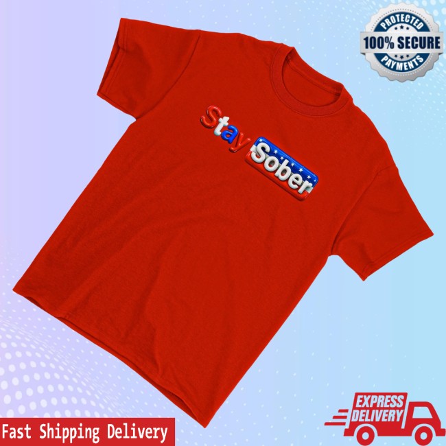D'aydrian Harding Merch Store Stay Sober America Red Tee