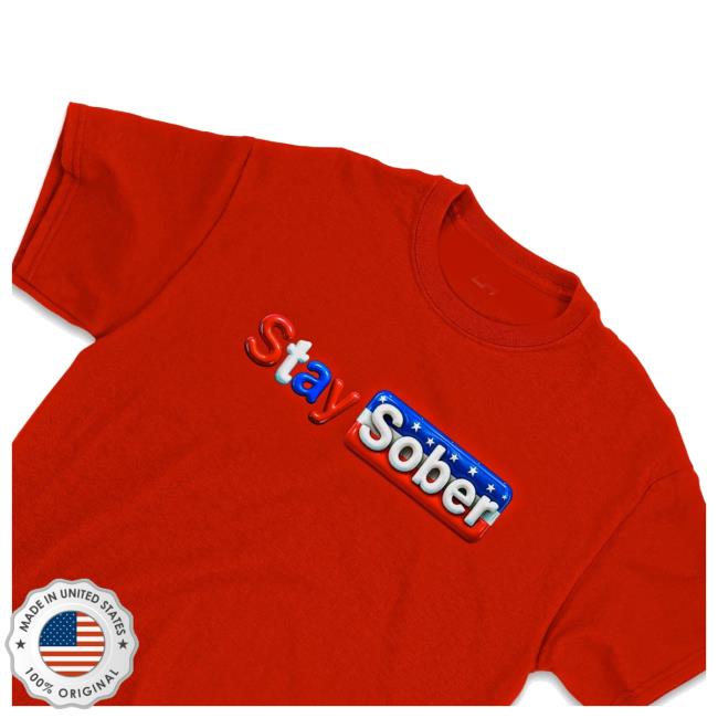 Daydrian Harding Shop Store Merch Stay Sober America Red Tee
