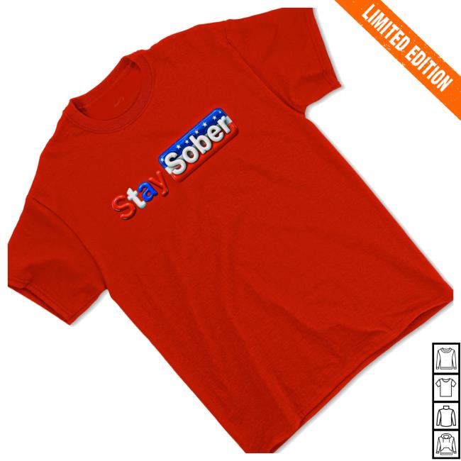 Daydrian Harding Shop Store Merch Stay Sober America Red Tee