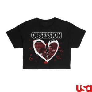 Deep Cuts Clothing Merch Store Obsession Black Crop Top