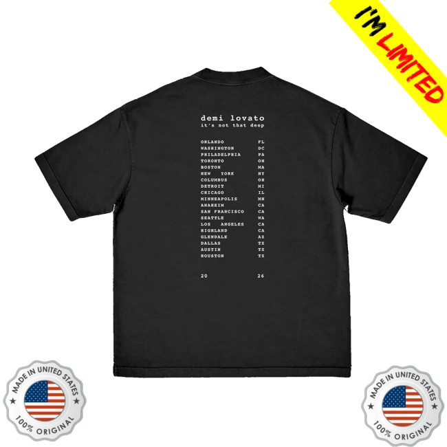 Demi Lovato Merch Store It's Not That Deep Tour Shirt 4 Demi Lovato Merch Store It's Not That Deep Tour Shirt