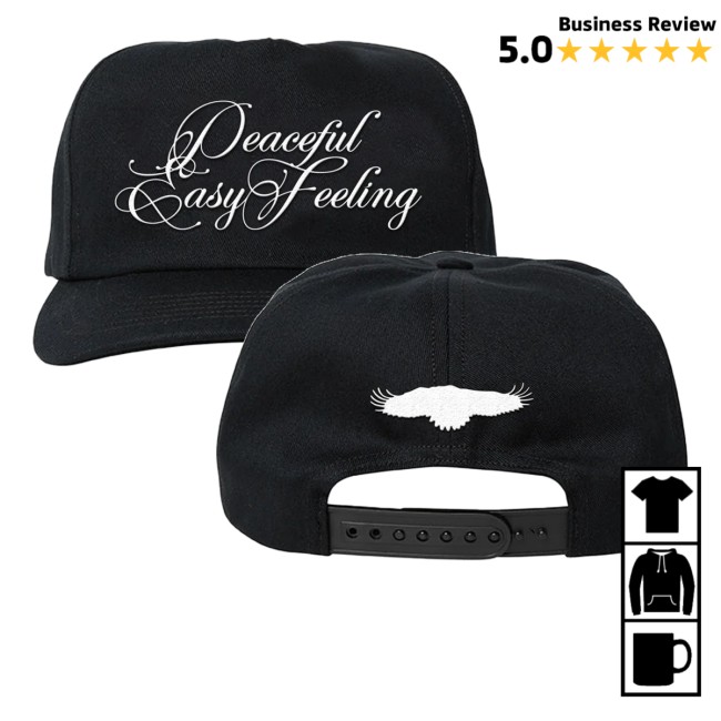 Eagles Merch Store Peaceful Easy Feeling Black Snapback Hat 5 Eagles Merch Store Peaceful Easy Feeling Black Snapback Hat