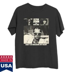 Elton John Merch Store Dont Go Breaking My Heart Charcoal T-Shirt