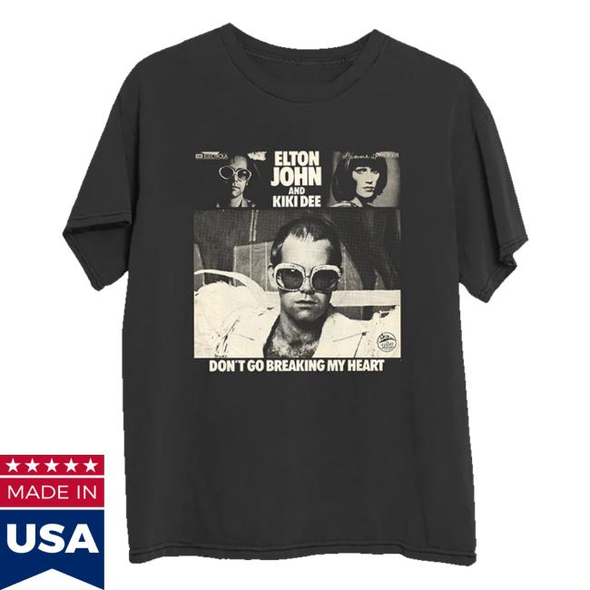 Elton John Merch Store Dont Go Breaking My Heart Charcoal T-Shirt