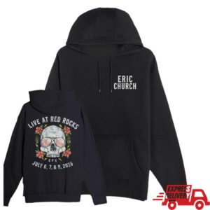 Eric Church Merch Shop Store Black Red Rocks 2026 Event Hoodie