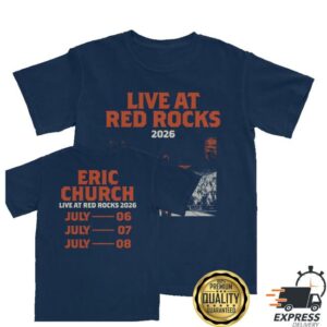 Eric Church Merch Shop Store Navy Red Rocks 2026 Event Tee