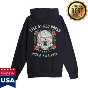 Eric Church Merch Store Black Red Rocks 2026 Event Hoodie