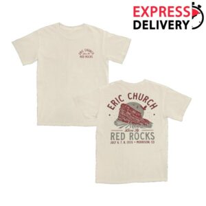 Eric Church Merch Store Natural Red Rocks 2026 Event Shirt