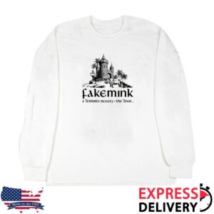 Fakemink Merch Store Logo Longsleeve (White)