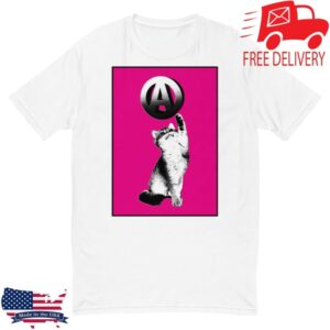 Fck Nzs Merch Store Anarchy Cat Men's Fitted T-Shirt