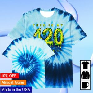 Globridge Studio Store Merch This Is My 420 Shirt Psychedelic Blue Tie Dye Tee