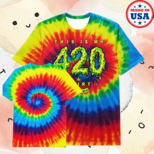Globridge Studio Store Merch This Is My 420 Shirt Psychedelic Festival Tie Dye Tee