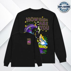 Globridge Studio Store Shop Merch How High Are You Psychedelic Wonderland Long Sleeve Shirt