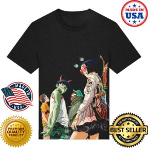 Gorillaz Merch Store Shop Tottenham Group Shot T-Shirt