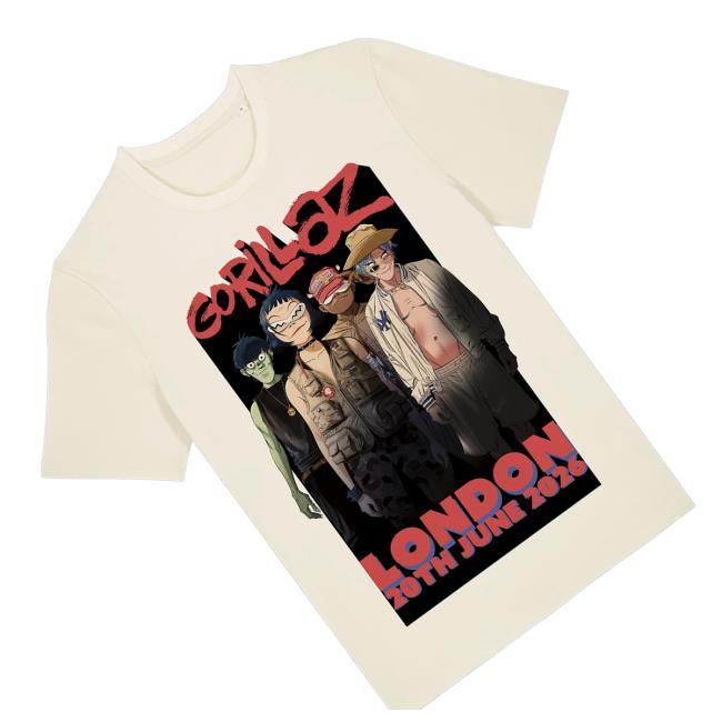 Gorillaz Merch Store Shop Tottenham Poster Event T-Shirt 3 Gorillaz Merch Store Shop Tottenham Poster Event T-Shirt