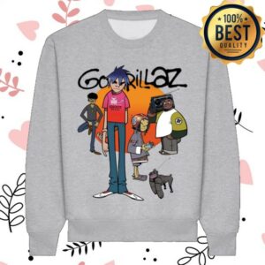 Gorillaz Store Merch Band Grey Sweatshirt