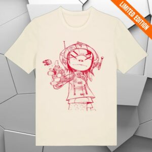 Gorillaz Store Merch Noodle Line Drawing T-Shirt