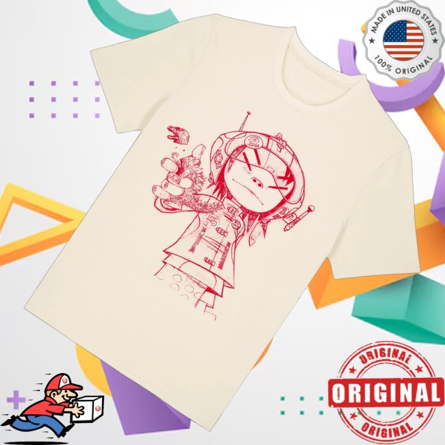 Gorillaz Store Merch Noodle Line Drawing T-Shirt 3 Gorillaz Store Merch Noodle Line Drawing T-Shirt
