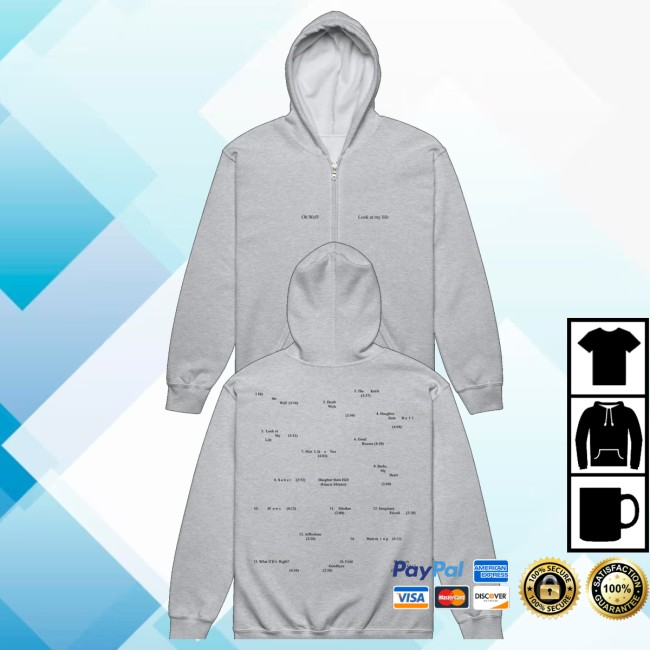 Gracie Abrams Merch Store Daughter From Hell Tracklist Zip-Up Hoodie 5 Gracie Abrams Merch Store Daughter From Hell Tracklist Zip-Up Hoodie
