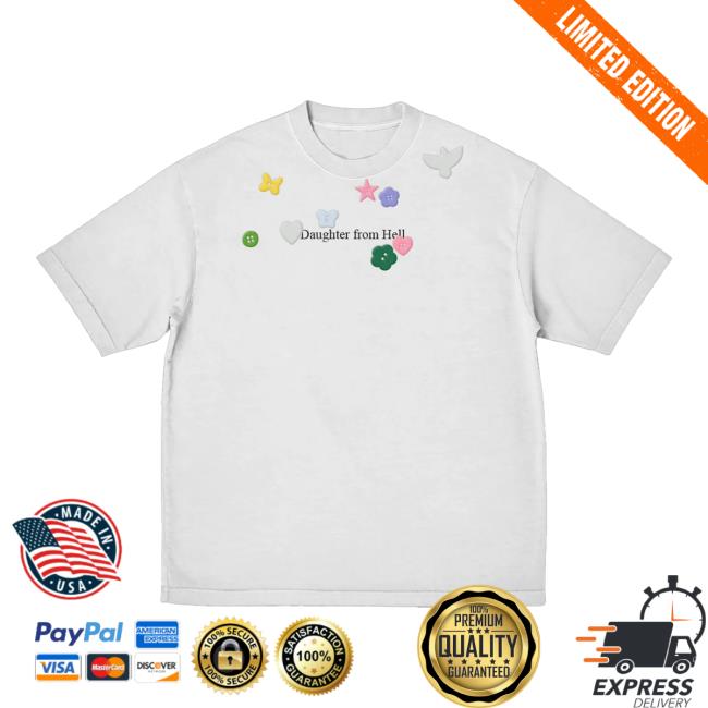 Gracie Abrams Merch Store Shop Daughter From Hell Buttons Tee 2 Gracie Abrams Merch Store Shop Daughter From Hell Buttons Tee
