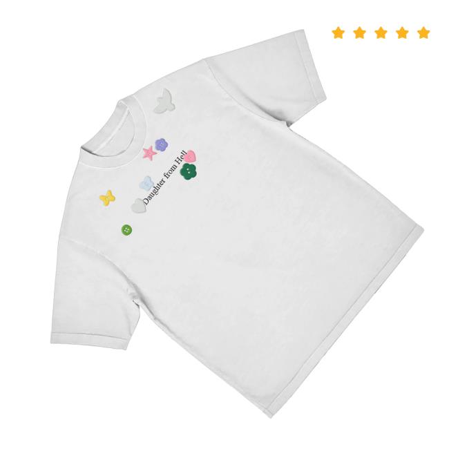 Gracie Abrams Merch Store Shop Daughter From Hell Buttons Tee 3 Gracie Abrams Merch Store Shop Daughter From Hell Buttons Tee