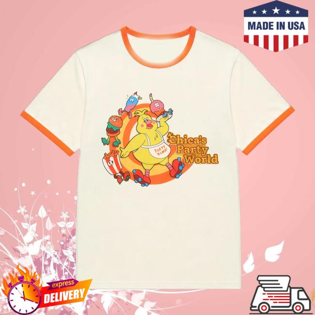 Hex Merch Store Hex X Fnaf Secret Of The Mimic 2 Chica's Party World Ringer T-Shirt 2 Hex Merch Store Hex X Fnaf Secret Of The Mimic 2 Chica's Party World Ringer T-Shirt
