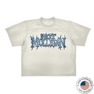 Hot Mulligan Merch Shop Store Metal Logo White Crop Jersey