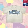 Hot Mulligan Merch Store Metal Logo White Crop Jersey