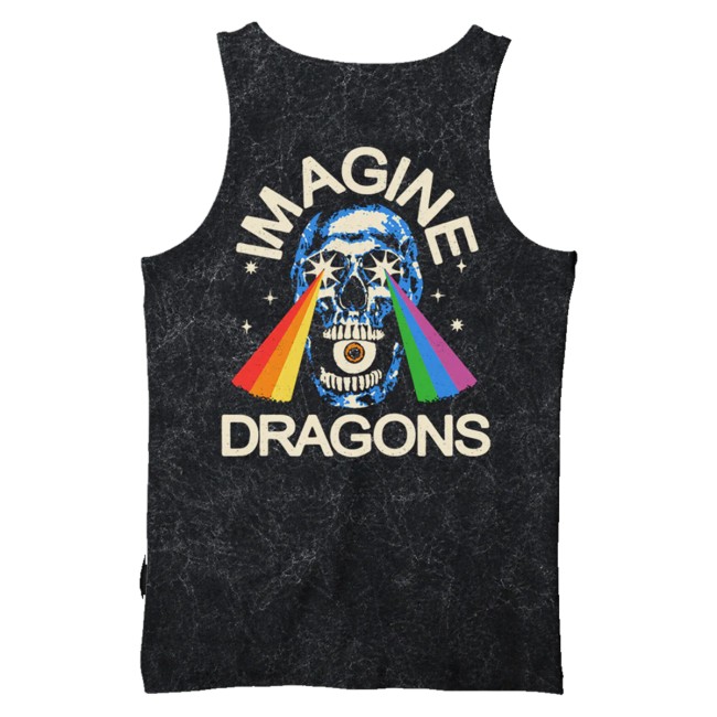 Imagine Dragons Merch Store Rainbow Laser Skull Mineral Dye Tank 4 Imagine Dragons Merch Store Rainbow Laser Skull Mineral Dye Tank