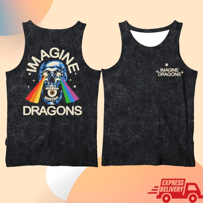 Imagine Dragons Merch Store Rainbow Laser Skull Mineral Dye Tank 5 Imagine Dragons Merch Store Rainbow Laser Skull Mineral Dye Tank