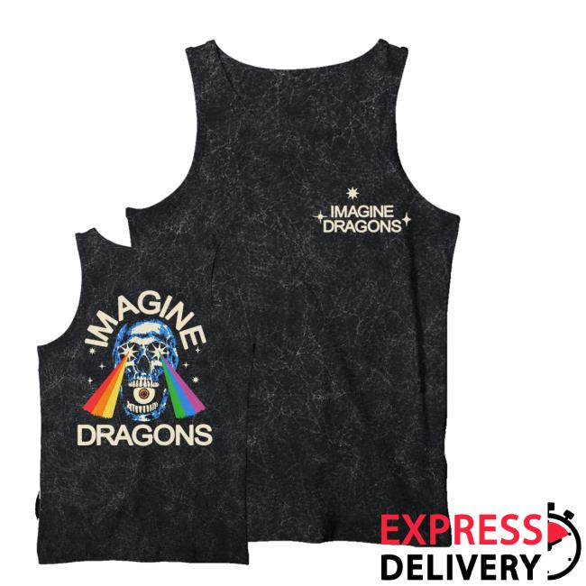Imagine Dragons Music Merch Shop Rainbow Laser Skull Mineral Dye Tank 3 Imagine Dragons Music Merch Shop Rainbow Laser Skull Mineral Dye Tank