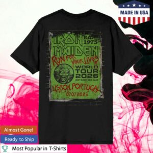 Iron Maiden Merch Shop Run For Your Lives 2026 Tour Portugal Shirt