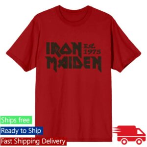 Iron Maiden Store Merch Iron Madien Logo Eddfest Red Tee