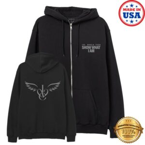 Ive Mt Merch Shop Store Black Winged Crest Zip Hoodie