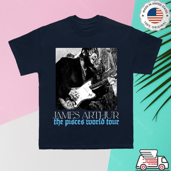 James Arthur Merch Store Pisces Photo Itin 2026 Navy Shirt