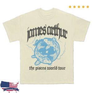 James Arthur Merch Store Pisces Vintage Yellow Tee