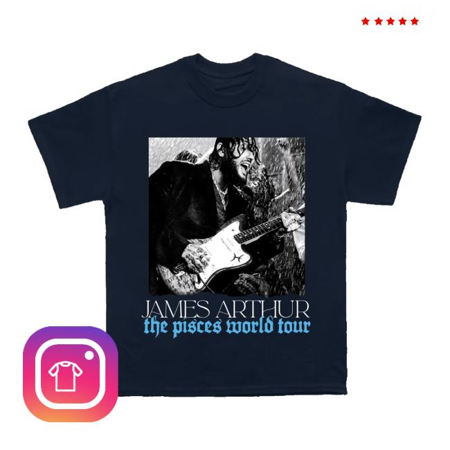 James Arthur Store Merch Pisces Photo Itin 2026 Navy Tee