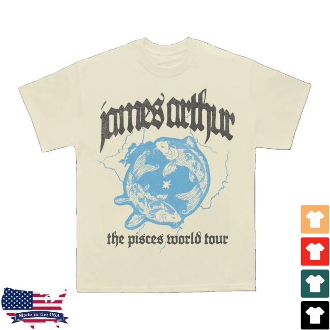 James Arthur Store Merch Pisces Vintage Yellow Tee