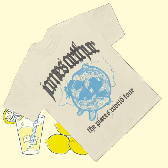 James Arthur Store Merch Pisces Vintage Yellow Tee