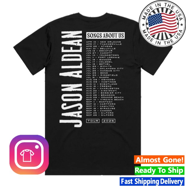 Jason Aldean Store Merch Songs About Us Tour Photo Shirt