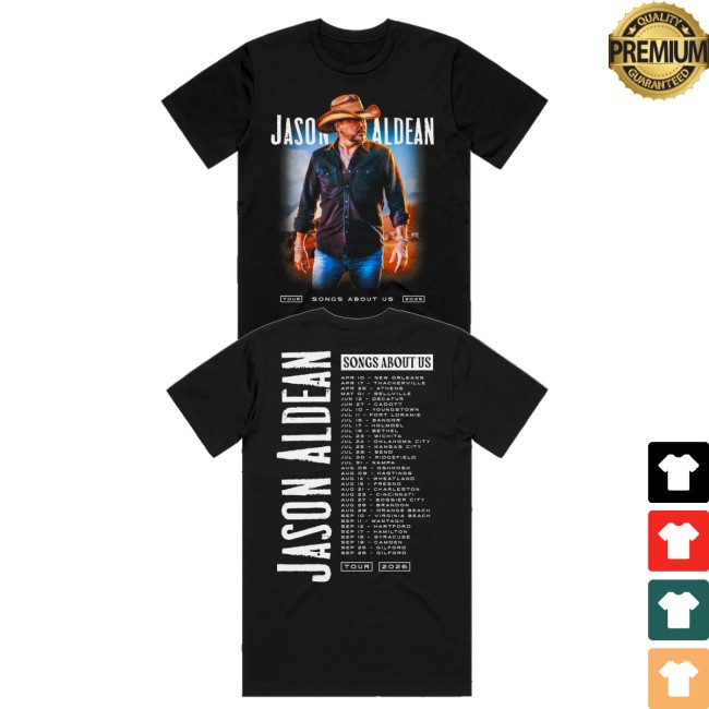 Jason Aldean Store Merch Songs About Us Tour Photo Shirt