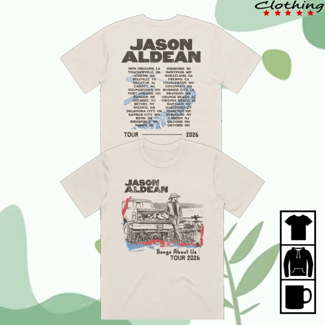 Jason Aldean Store Merch Songs About Us Tour Truck Shirt