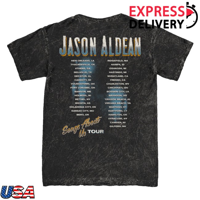 Jason Aldean Store Merch Songs About Us Tour Vintage Tee