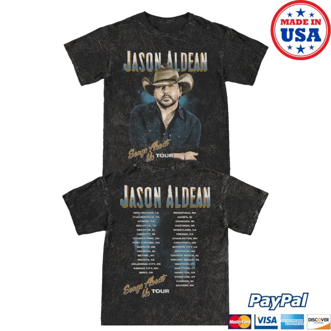Jason Aldean Store Merch Songs About Us Tour Vintage Tee