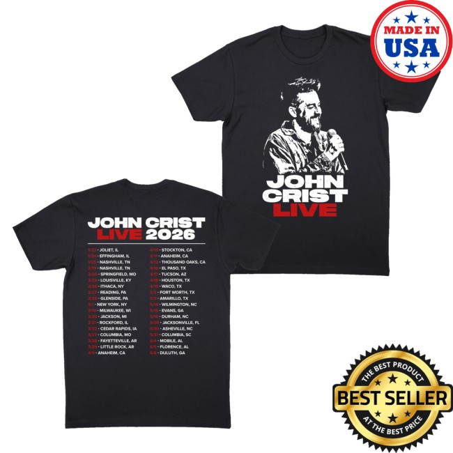 John Crist Store Merch Spring 2026 Tour Tee 5 John Crist Store Merch Spring 2026 Tour Tee