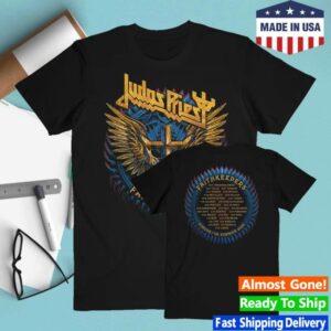 Judas Priest Merch Store Faithkeepers Gold Wings Itin Tee